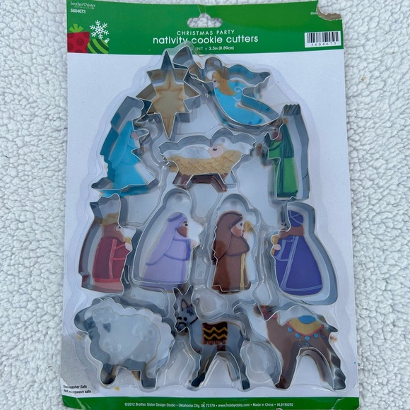 Christmas Hobby Lobby Nativity Cookie Cutters Set Metal NIB - Picture 1 of 4